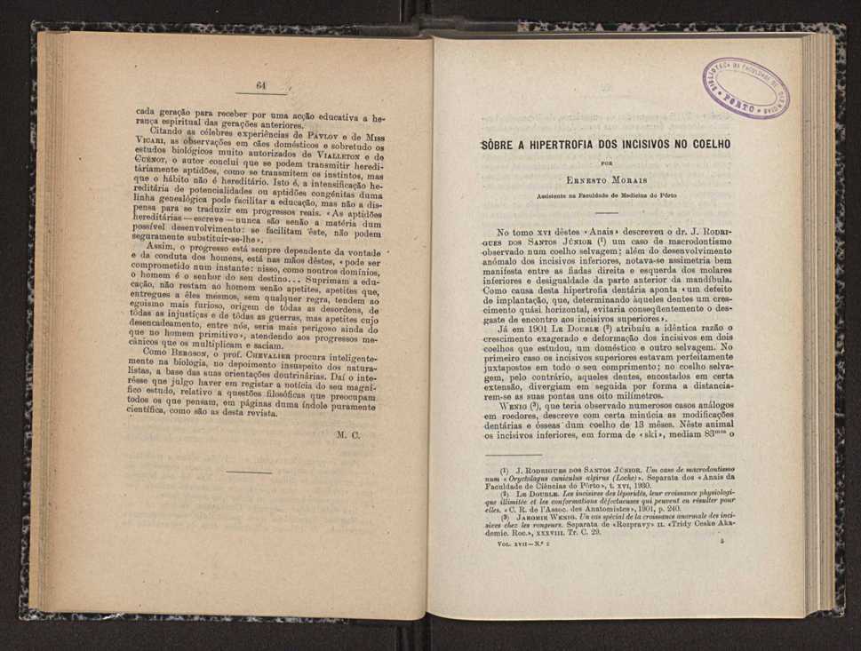 Anais da Faculdade de Scincias do Porto (antigos Annaes Scientificos da Academia Polytecnica do Porto). Vol. 17 34