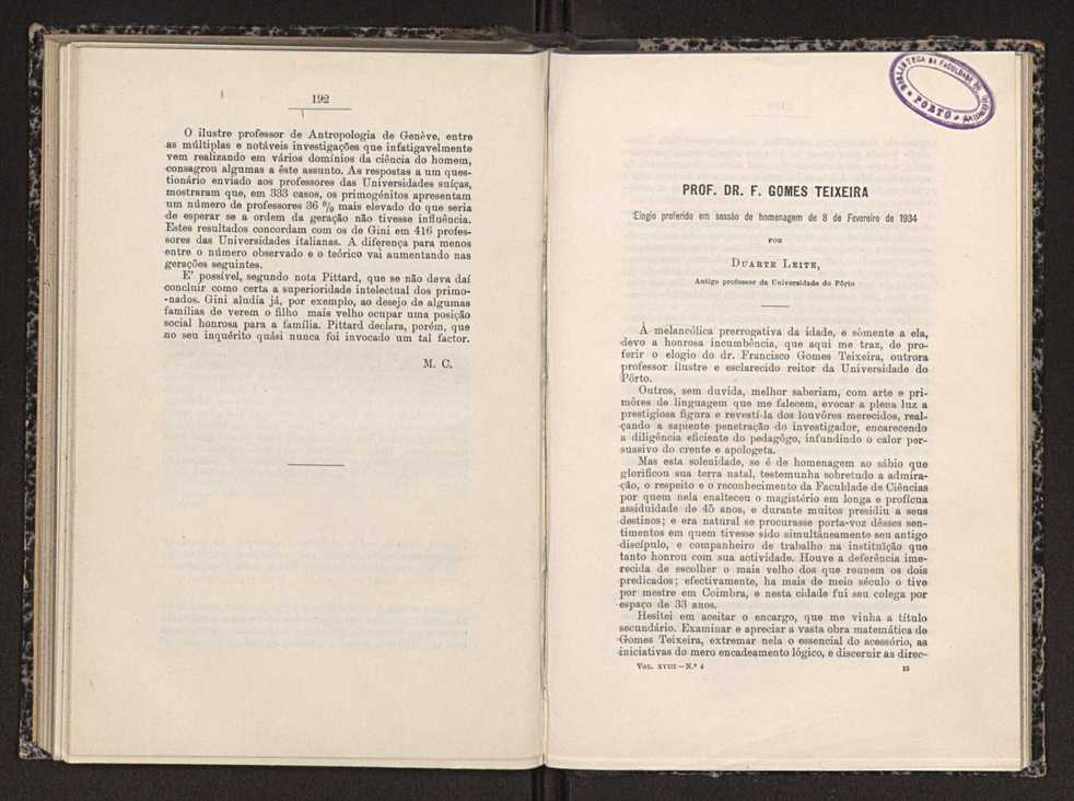 Anais da Faculdade de Scincias do Porto (antigos Annaes Scientificos da Academia Polytecnica do Porto). Vol. 18 99