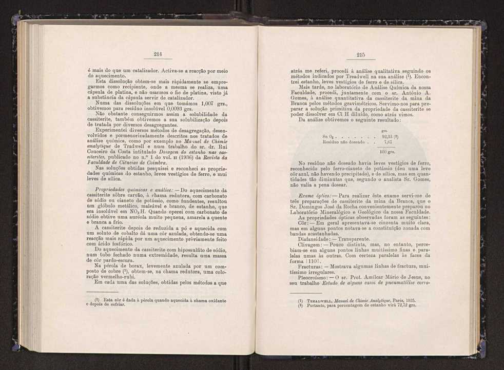 Anais da Faculdade de Scincias do Porto (antigos Annaes Scientificos da Academia Polytecnica do Porto). Vol. 23 110