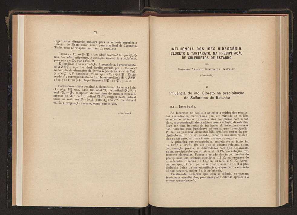 Anais da Faculdade de Scincias do Porto (antigos Annaes Scientificos da Academia Polytecnica do Porto). Vol. 34 40