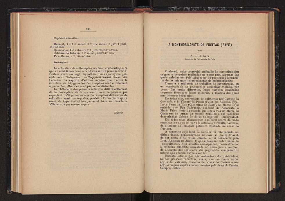 Anais da Faculdade de Scincias do Porto (antigos Annaes Scientificos da Academia Polytecnica do Porto). Vol. 44 82
