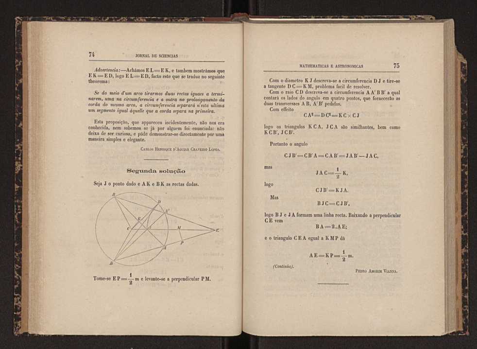 Jornal de sciencias mathematicas e astonomicas. Vol. 1 38