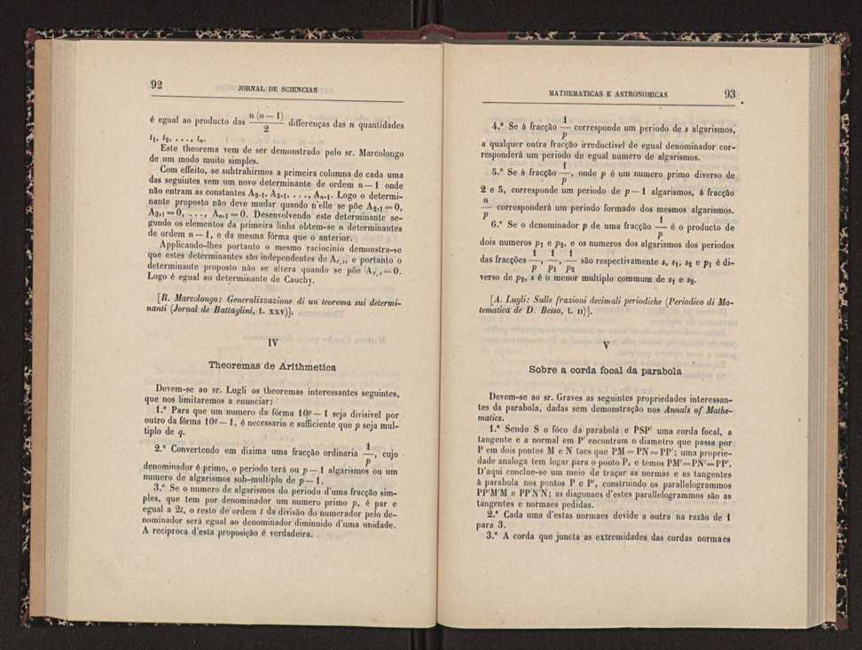 Jornal de sciencias mathematicas e astronomicas. Vol. 8 48