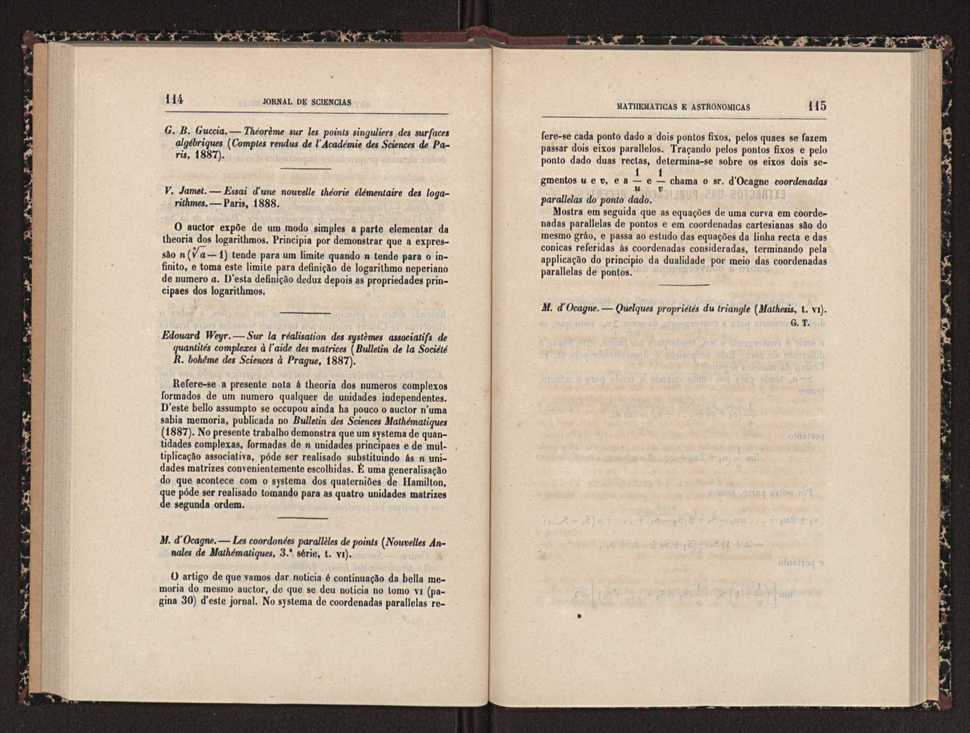 Jornal de sciencias mathematicas e astronomicas. Vol. 8 59