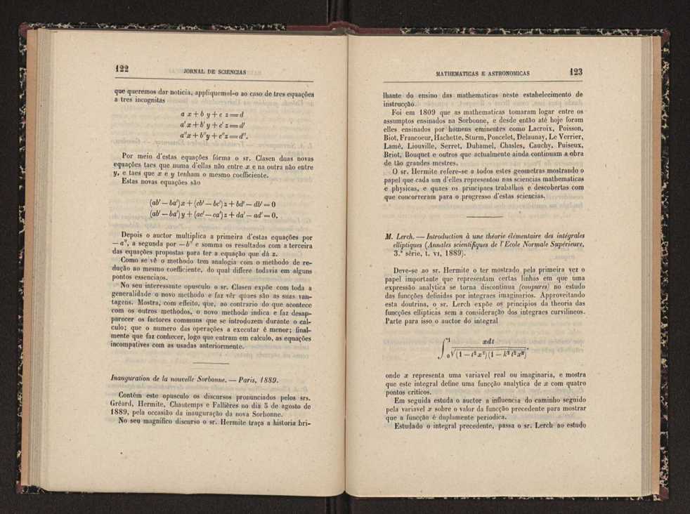 Jornal de sciencias mathematicas e astronomicas. Vol. 9 62