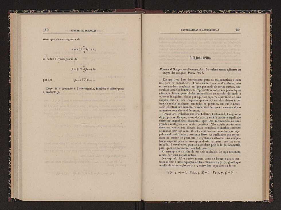 Jornal de sciencias mathematicas e astronomicas. Vol. 10 72