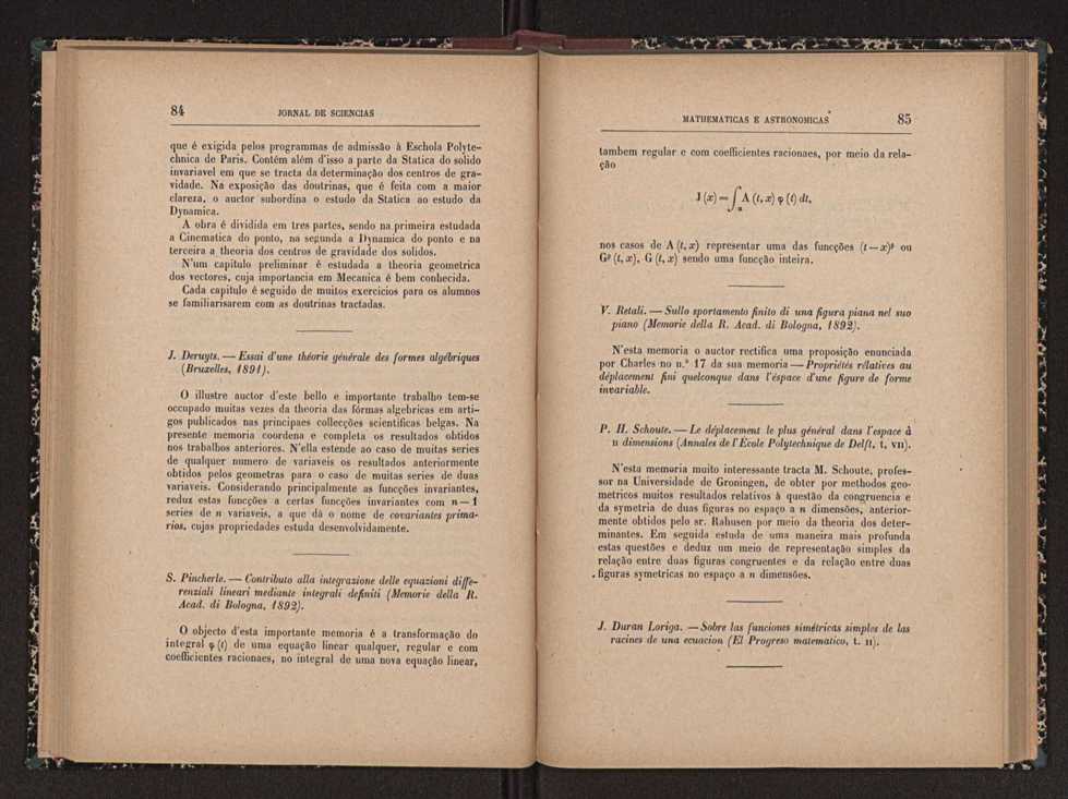 Jornal de sciencias mathematicas e astronomicas. Vol. 11 44