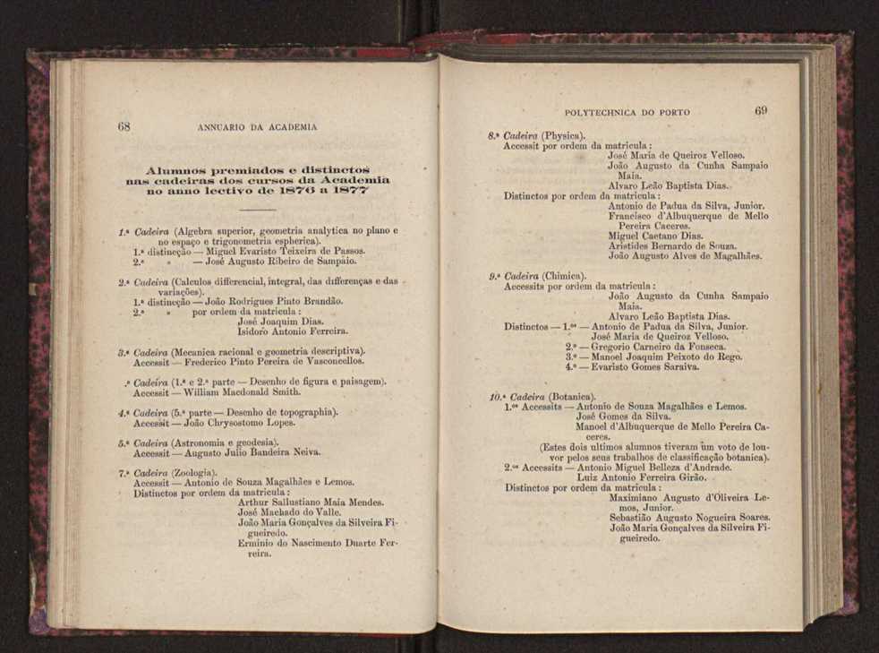 Annuario da Academia Polytechnica do Porto. A. 1 (1877-1878) / Ex. 2 36