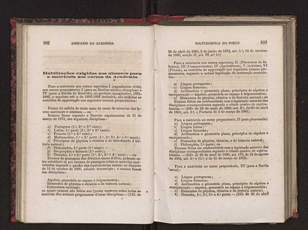 Annuario da Academia Polytechnica do Porto. A. 4 (1880-1881) / Ex. 2 55