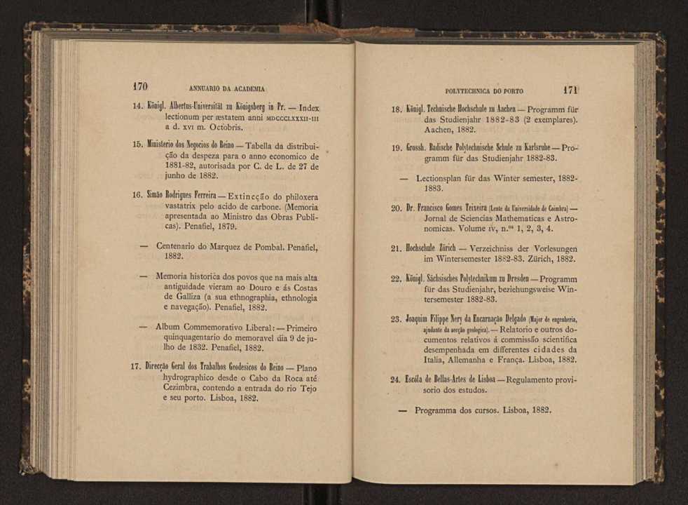 Annuario da Academia Polytechnica do Porto. A. 6 (1882-1883) / Ex. 2 90