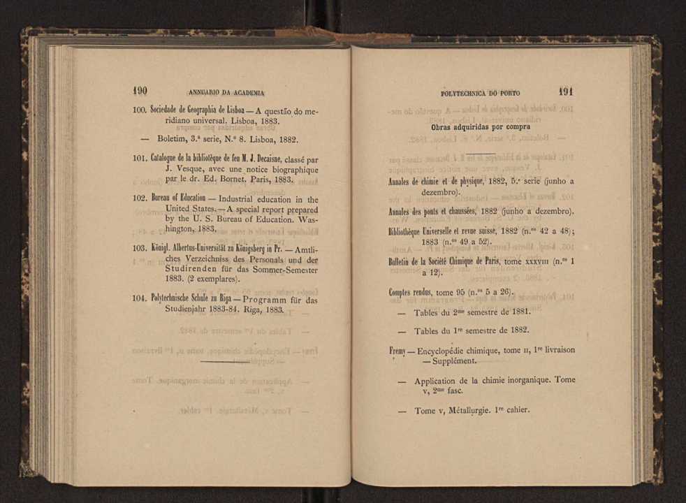 Annuario da Academia Polytechnica do Porto. A. 6 (1882-1883) / Ex. 2 100