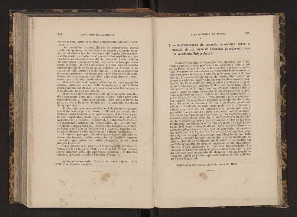 Annuario da Academia Polytechnica do Porto. A. 7 (1883-1884) / Ex. 2 159