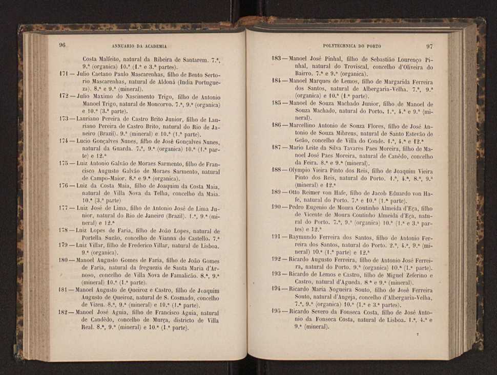 Annuario da Academia Polytechnica do Porto. A. 8 (1884-1885) / Ex. 2 51