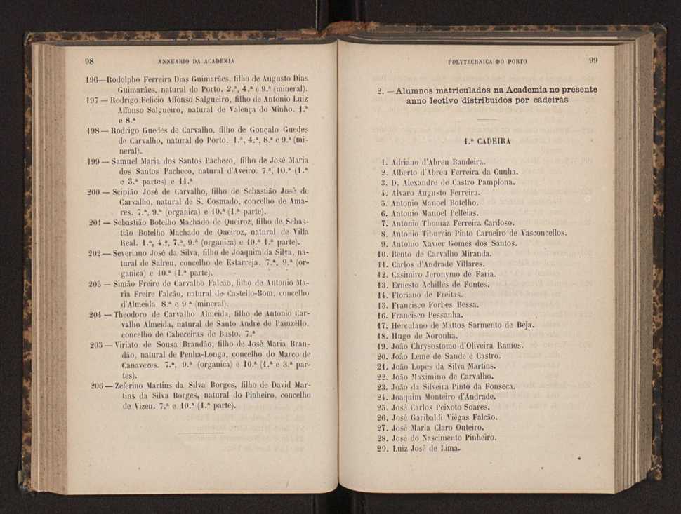 Annuario da Academia Polytechnica do Porto. A. 8 (1884-1885) / Ex. 2 52