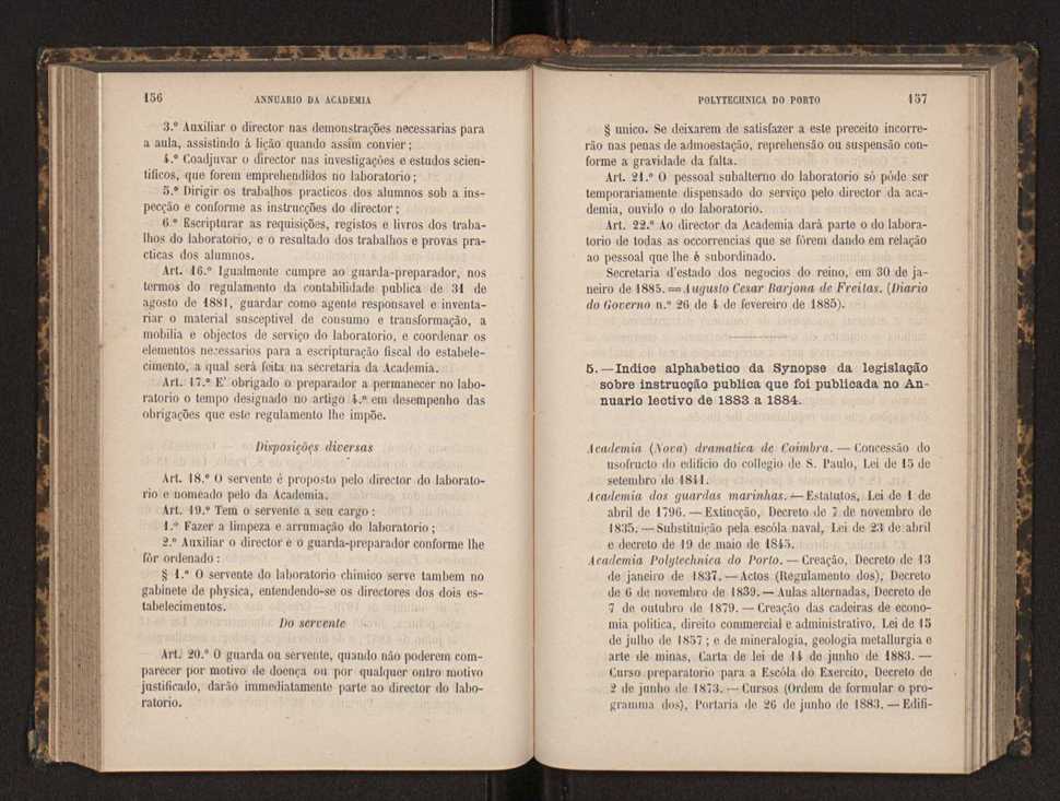 Annuario da Academia Polytechnica do Porto. A. 8 (1884-1885) / Ex. 2 81