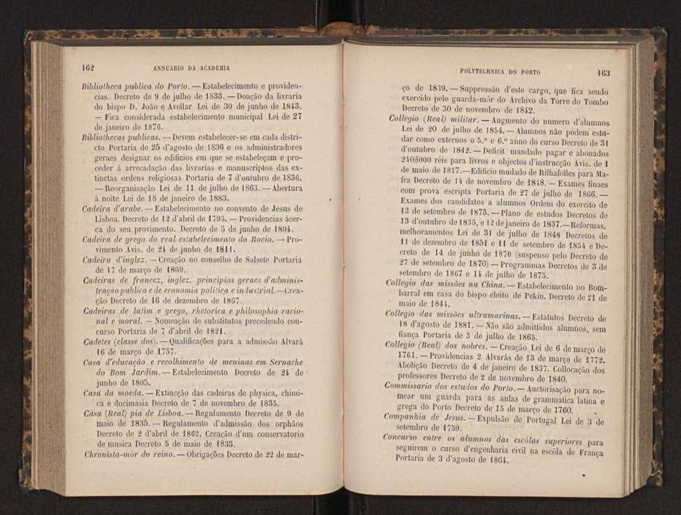 Annuario da Academia Polytechnica do Porto. A. 8 (1884-1885) / Ex. 2 84