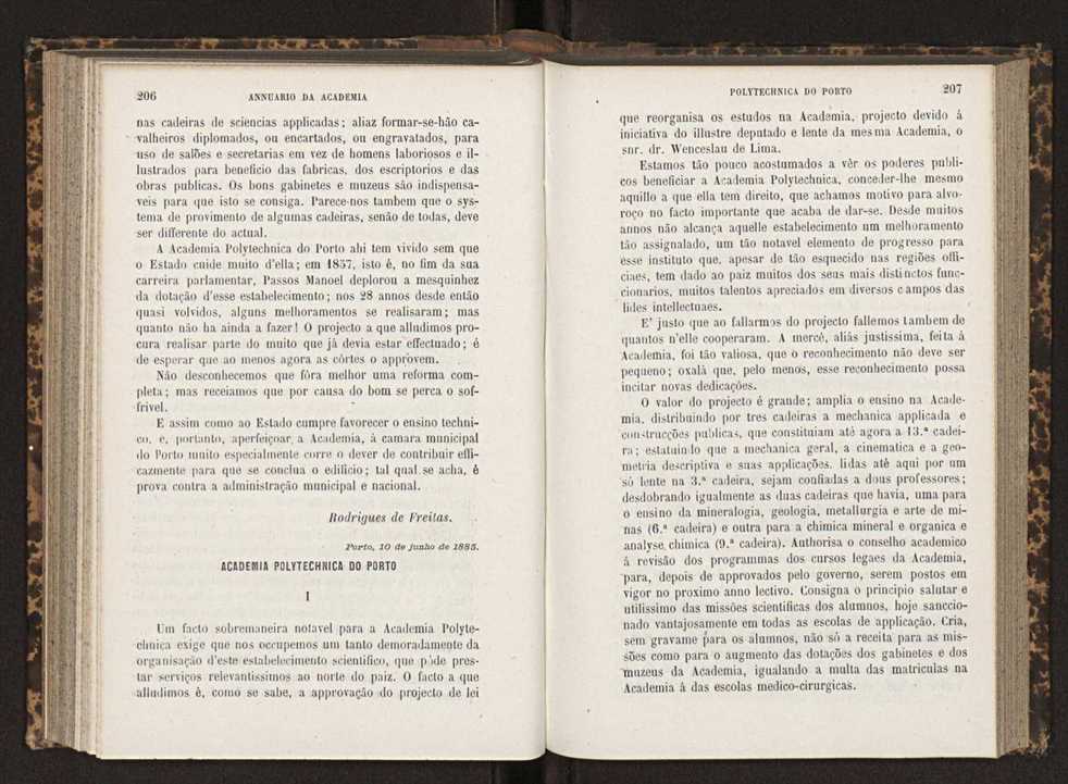 Annuario da Academia Polytechnica do Porto. A. 9 (1885-1886) / Ex. 2 106
