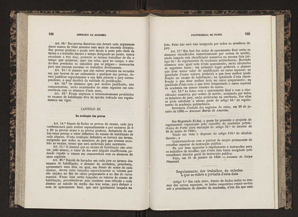Annuario da Academia Polytechnica do Porto. A. 13 (1889-1890) / Ex. 2 65