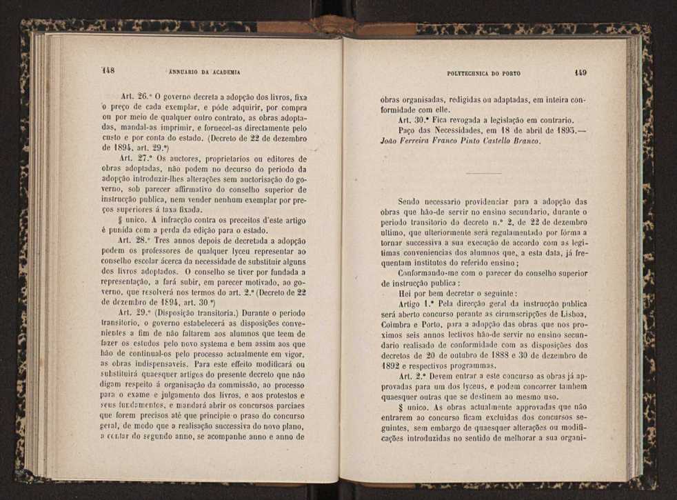 Annuario da Academia Polytechnica do Porto. A. 19 (1895-1896) / Ex. 2 77