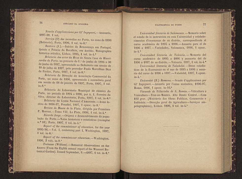 Annuario da Academia Polytechnica do Porto. A. 21 (1897-1898) / Ex. 2 41