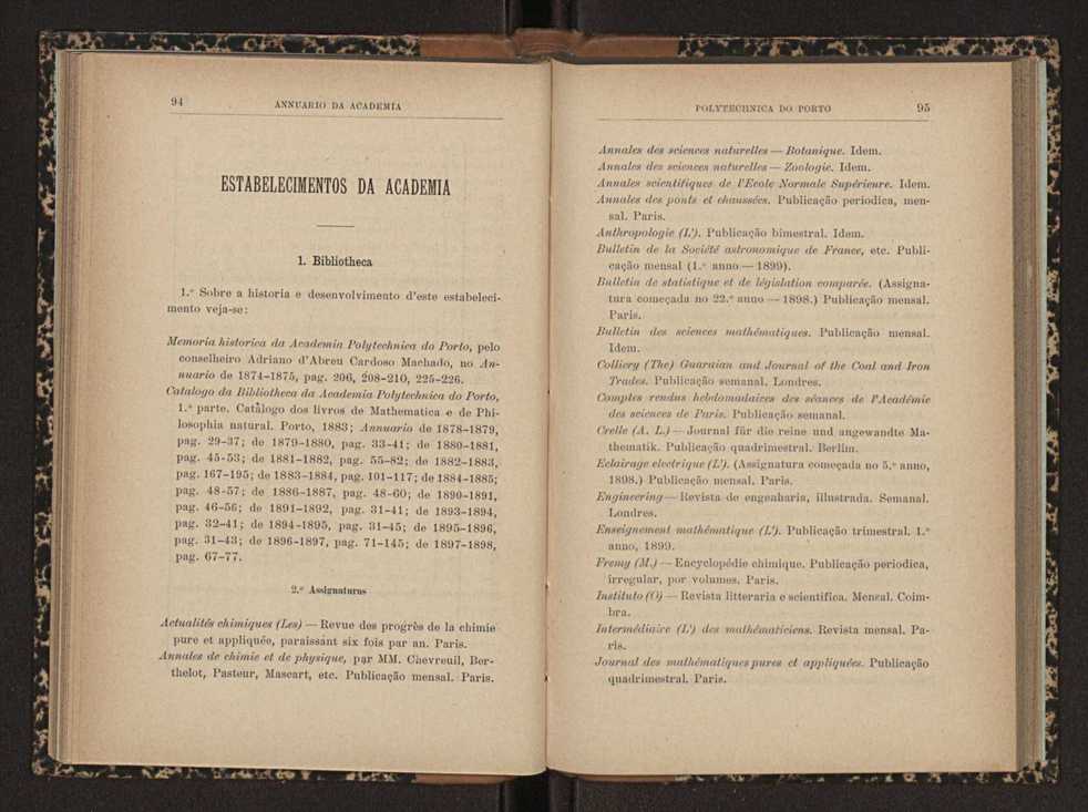 Annuario da Academia Polytechnica do Porto. A. 22 (1898-1899) / Ex. 2 56