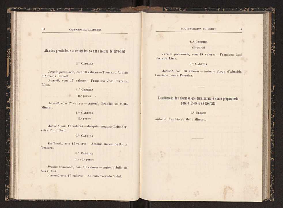 Annuario da Academia Polytechnica do Porto. A. 23 (1899-1900) / Ex. 2 45
