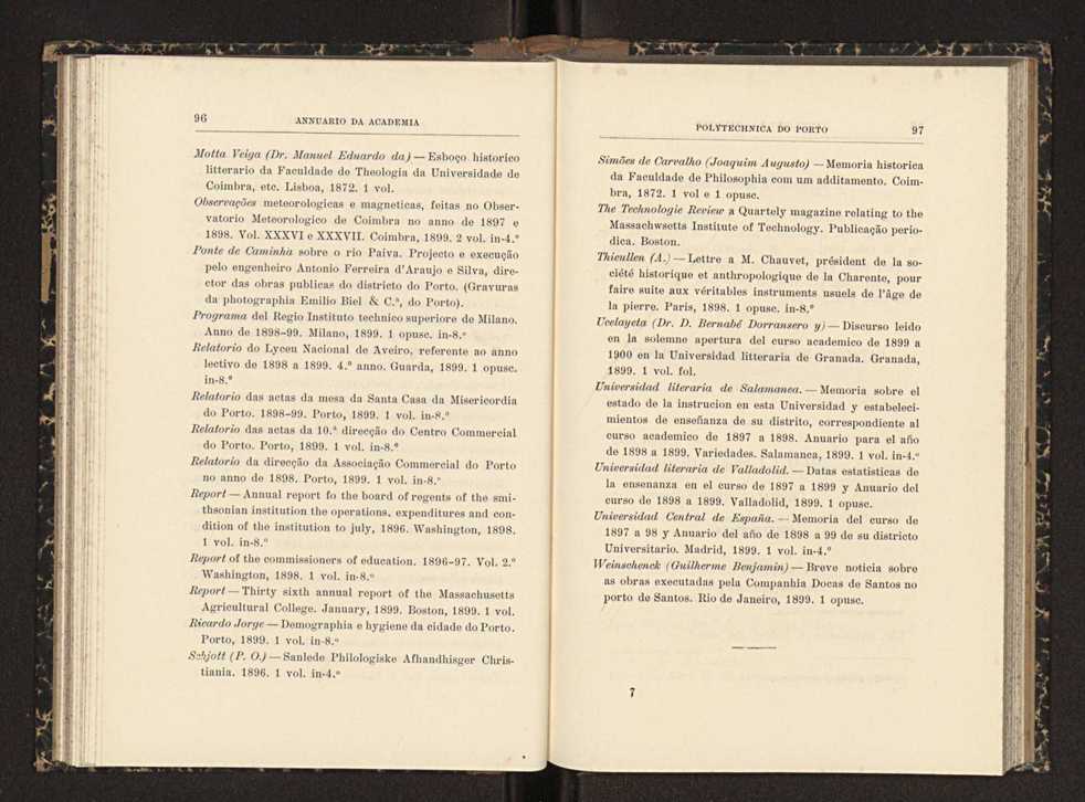 Annuario da Academia Polytechnica do Porto. A. 23 (1899-1900) / Ex. 2 52