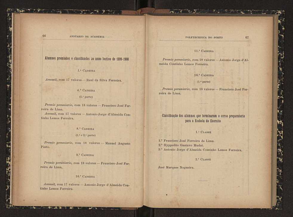 Annuario da Academia Polytechnica do Porto. A. 24 (1900-1901) / Ex. 2 35