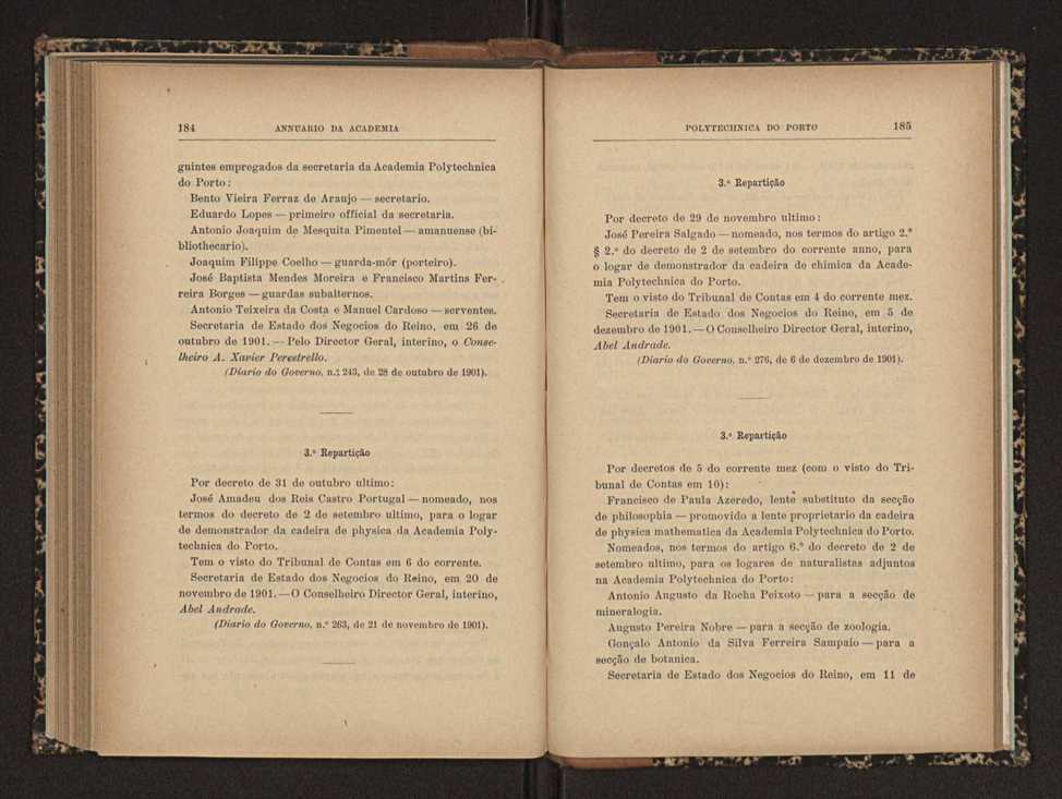 Annuario da Academia Polytechnica do Porto. A. 25 (1901-1902) / Ex. 2 100