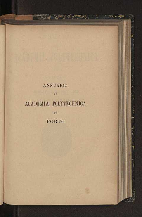 Annuario da Academia Polytechnica do Porto. A. 31 (1907-1908) / Ex. 2 1