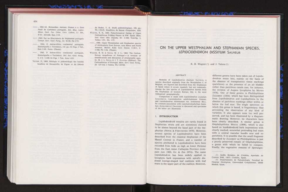 Anais da Faculdade de Cincias : supplement to volume 64 (1983) : special volume in honour of Wenceslau de Lima, palaeobotanist and statesman (1858-1919) 285