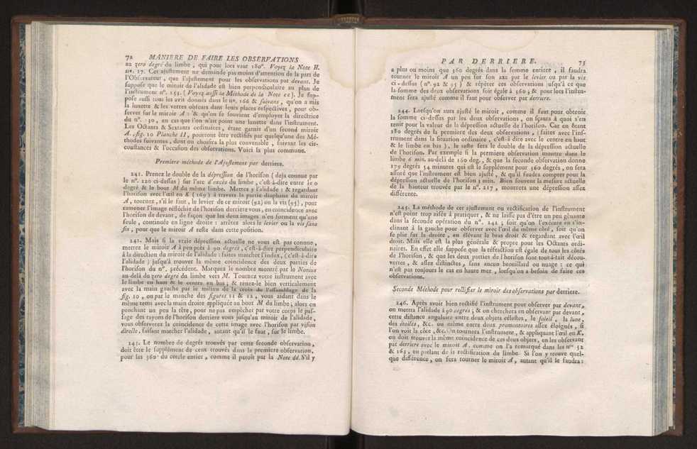 Description des octants et sextants anglois, ou quarts de cercle a reflection, avec la maniere de servir de ces instrumens, pour prendre toutes sortes de distances angulaires, tant sur mer que sur terre : prcde d'un mmoire sur une nouvelle construction de ces instrumens; et suivie d'un appendix, contenant la description et les avantages d'un double-sextant nouveau 46