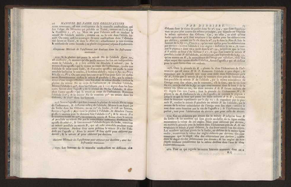 Description des octants et sextants anglois, ou quarts de cercle a reflection, avec la maniere de servir de ces instrumens, pour prendre toutes sortes de distances angulaires, tant sur mer que sur terre : prcde d'un mmoire sur une nouvelle construction de ces instrumens; et suivie d'un appendix, contenant la description et les avantages d'un double-sextant nouveau 48