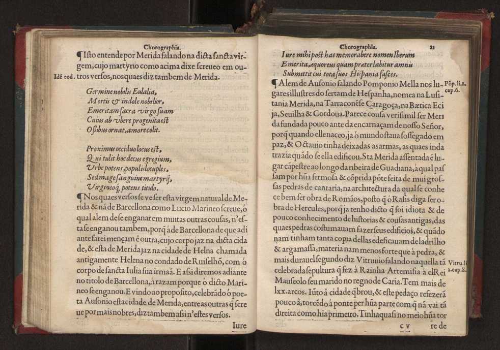 Chorographia de alguns lugares que stam em hum caminho que fez Gaspar Barreiros  anno de MDXXXXVJ comeado na cidade de Badajoz em Castella te  de Milam em Italia ; co algu[m]as outras obras cujo catalogo vai scripto com os nomes dos dictos lugares na folha seguinte 34