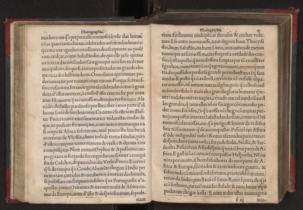 Chorographia de alguns lugares que stam em hum caminho que fez Gaspar Barreiros  anno de MDXXXXVJ comeado na cidade de Badajoz em Castella te  de Milam em Italia ; co algu[m]as outras obras cujo catalogo vai scripto com os nomes dos dictos lugares na folha seguinte 56