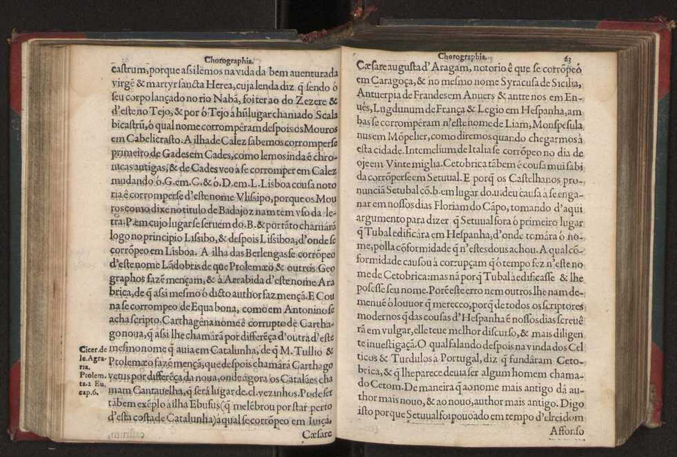 Chorographia de alguns lugares que stam em hum caminho que fez Gaspar Barreiros  anno de MDXXXXVJ comeado na cidade de Badajoz em Castella te  de Milam em Italia ; co algu[m]as outras obras cujo catalogo vai scripto com os nomes dos dictos lugares na folha seguinte 75