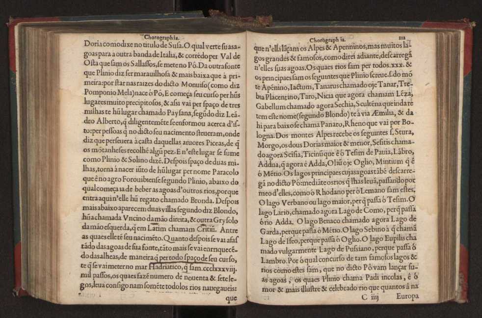 Chorographia de alguns lugares que stam em hum caminho que fez Gaspar Barreiros  anno de MDXXXXVJ comeado na cidade de Badajoz em Castella te  de Milam em Italia ; co algu[m]as outras obras cujo catalogo vai scripto com os nomes dos dictos lugares na folha seguinte 223