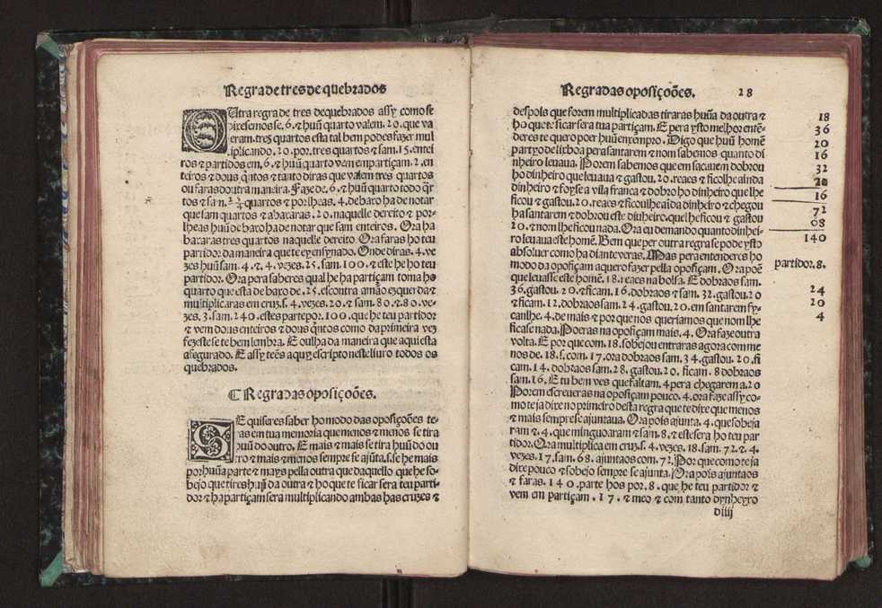 Tratado da pratica darismetyca ordenada per Gaspar Nycolas e empremida com previlegio del rey nosso senhor 33