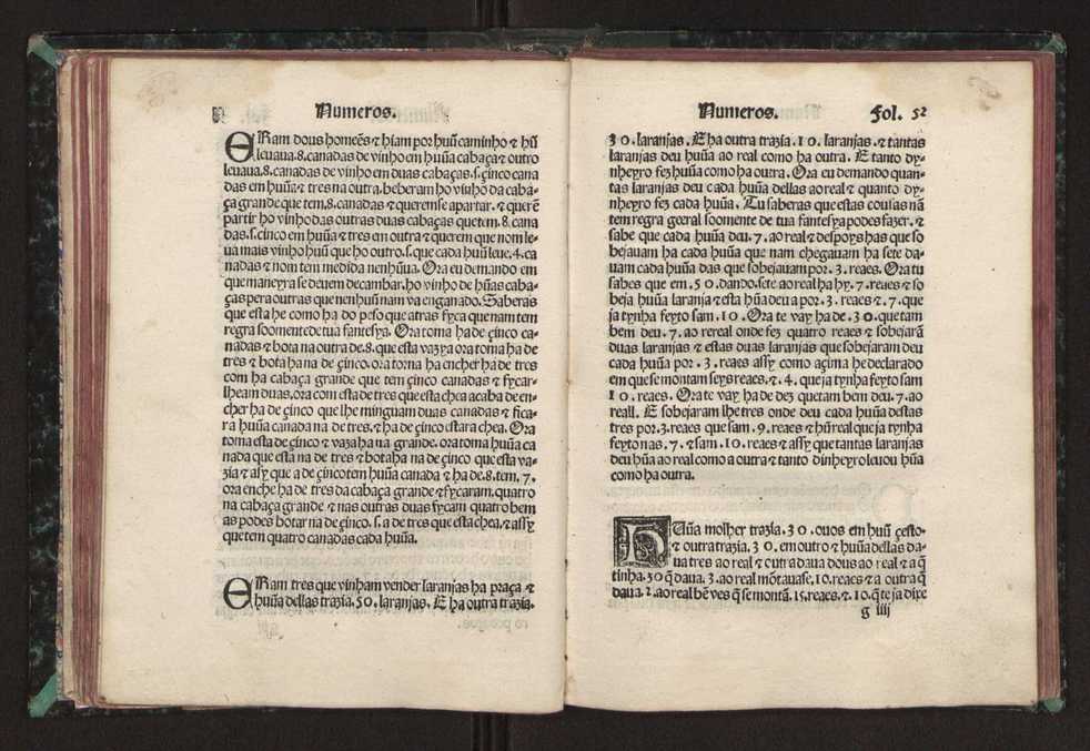 Tratado da pratica darismetyca ordenada per Gaspar Nycolas e empremida com previlegio del rey nosso senhor 57