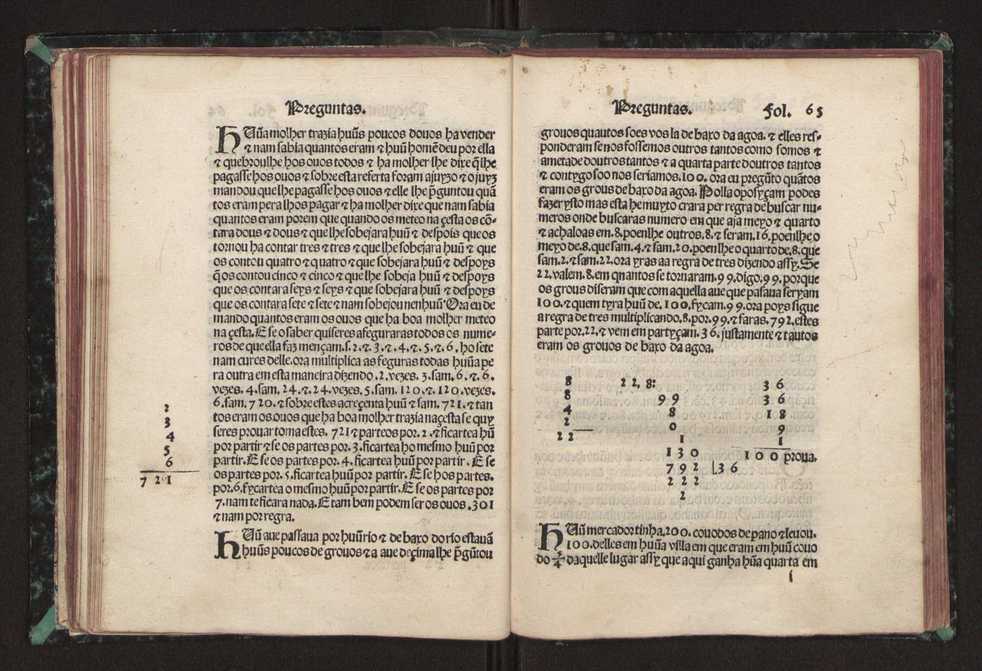 Tratado da pratica darismetyca ordenada per Gaspar Nycolas e empremida com previlegio del rey nosso senhor 70