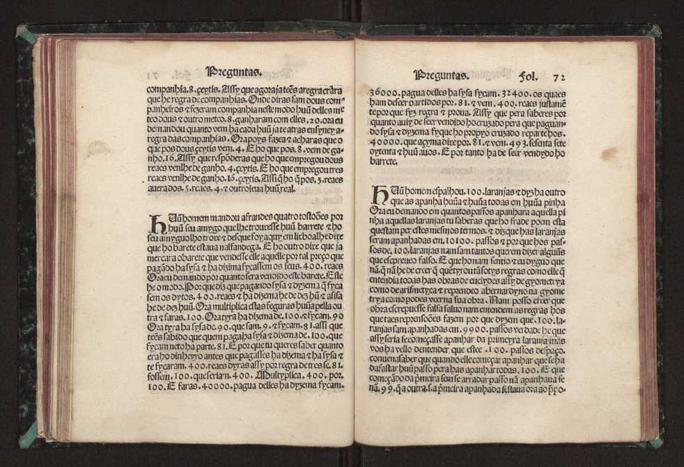 Tratado da pratica darismetyca ordenada per Gaspar Nycolas e empremida com previlegio del rey nosso senhor 77