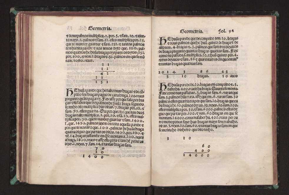 Tratado da pratica darismetyca ordenada per Gaspar Nycolas e empremida com previlegio del rey nosso senhor 99