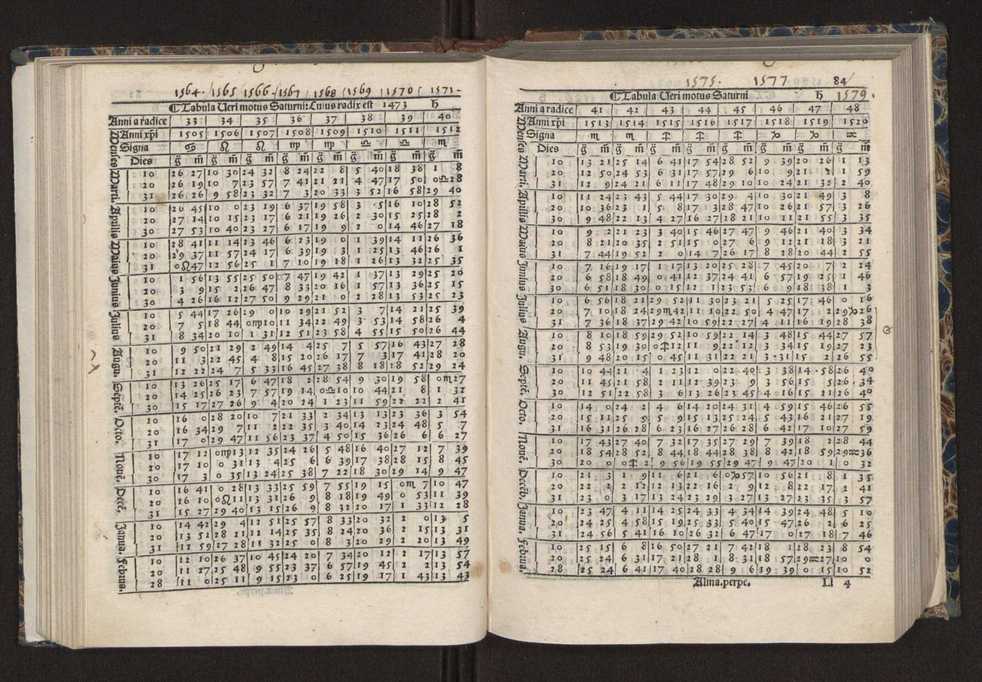 [Almanach perpetuum sive tacuinus, Ephemerides z diarium Abrami zacutti hebrei. Theoremata autem Joannis Michaelis germani ...] 77