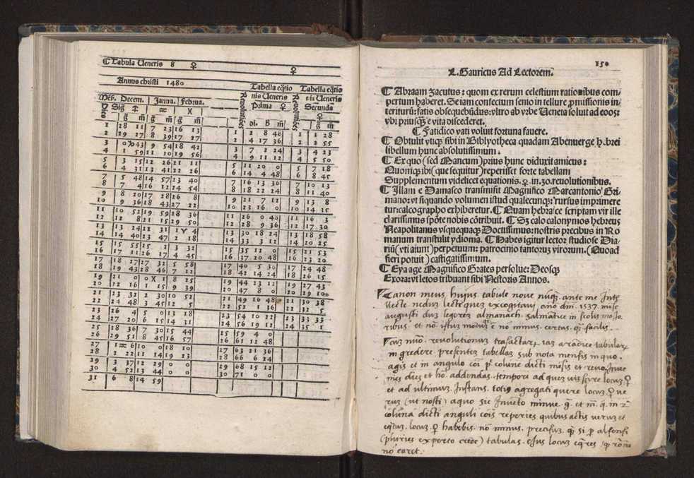 [Almanach perpetuum sive tacuinus, Ephemerides z diarium Abrami zacutti hebrei. Theoremata autem Joannis Michaelis germani ...] 143