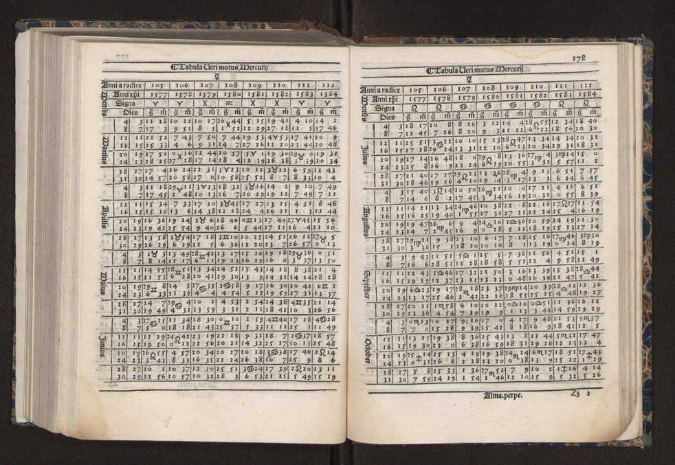 [Almanach perpetuum sive tacuinus, Ephemerides z diarium Abrami zacutti hebrei. Theoremata autem Joannis Michaelis germani ...] 171