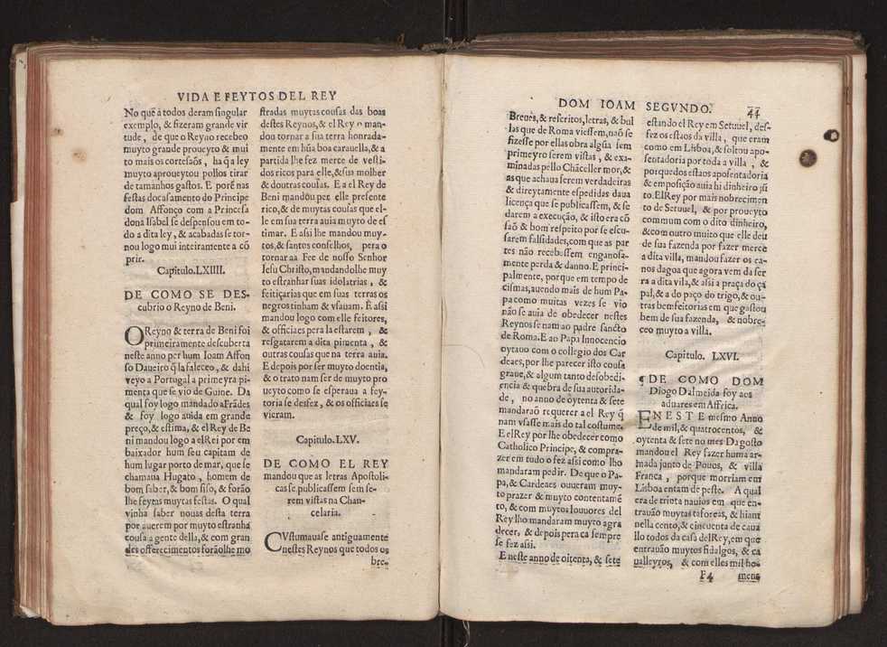 [Chronica dos valerosos e insignes feitos del Rey Dom Ioo II. de gloriosa memoria : em que se refere, sua vida, suas virtudes, seu magnanimo esforo, excellentes costumes, & seu christianissimo zelo] 55