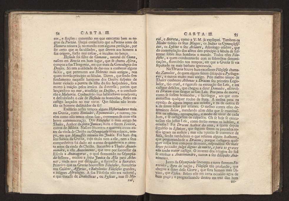 Cartas, em que se d notcia da origem, e progresso das sciencias, escritas ao doutor Jos da Costa Leito por hum seu amigo, e dadas  luz pelo mesmo para utilidade dos curiosos 29