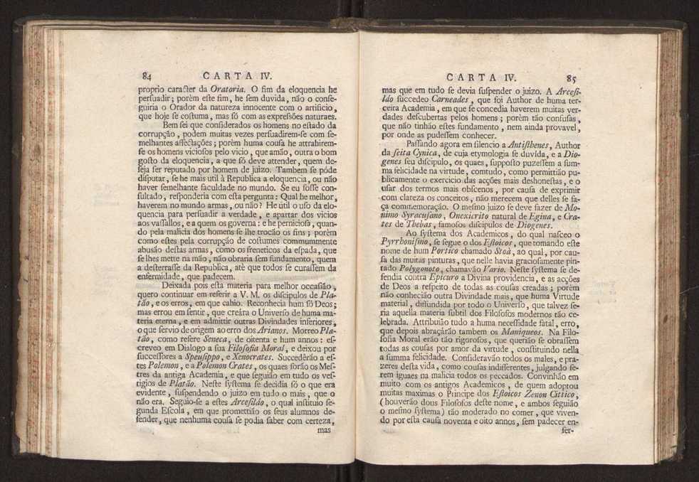 Cartas, em que se d notcia da origem, e progresso das sciencias, escritas ao doutor Jos da Costa Leito por hum seu amigo, e dadas  luz pelo mesmo para utilidade dos curiosos 44