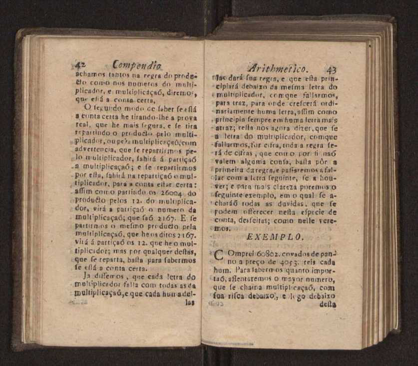 Compendio arithmetico : obra muito util para principiantes aprenderem com facilidade todas as especies de conta, & saberem usar dellas, com suas taboas no fim, em que se achara diminuidas as moedas de ouro deste reyno ... 30