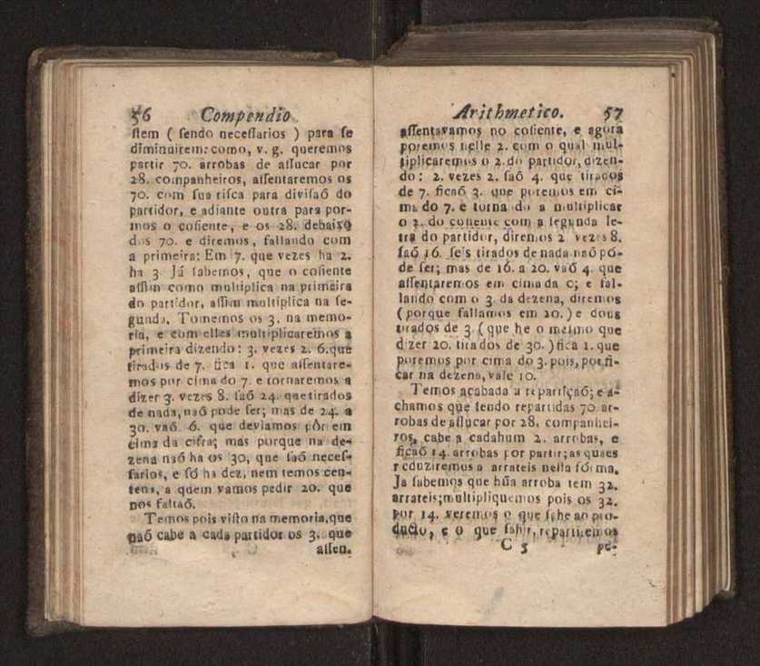 Compendio arithmetico : obra muito util para principiantes aprenderem com facilidade todas as especies de conta, & saberem usar dellas, com suas taboas no fim, em que se achara diminuidas as moedas de ouro deste reyno ... 37